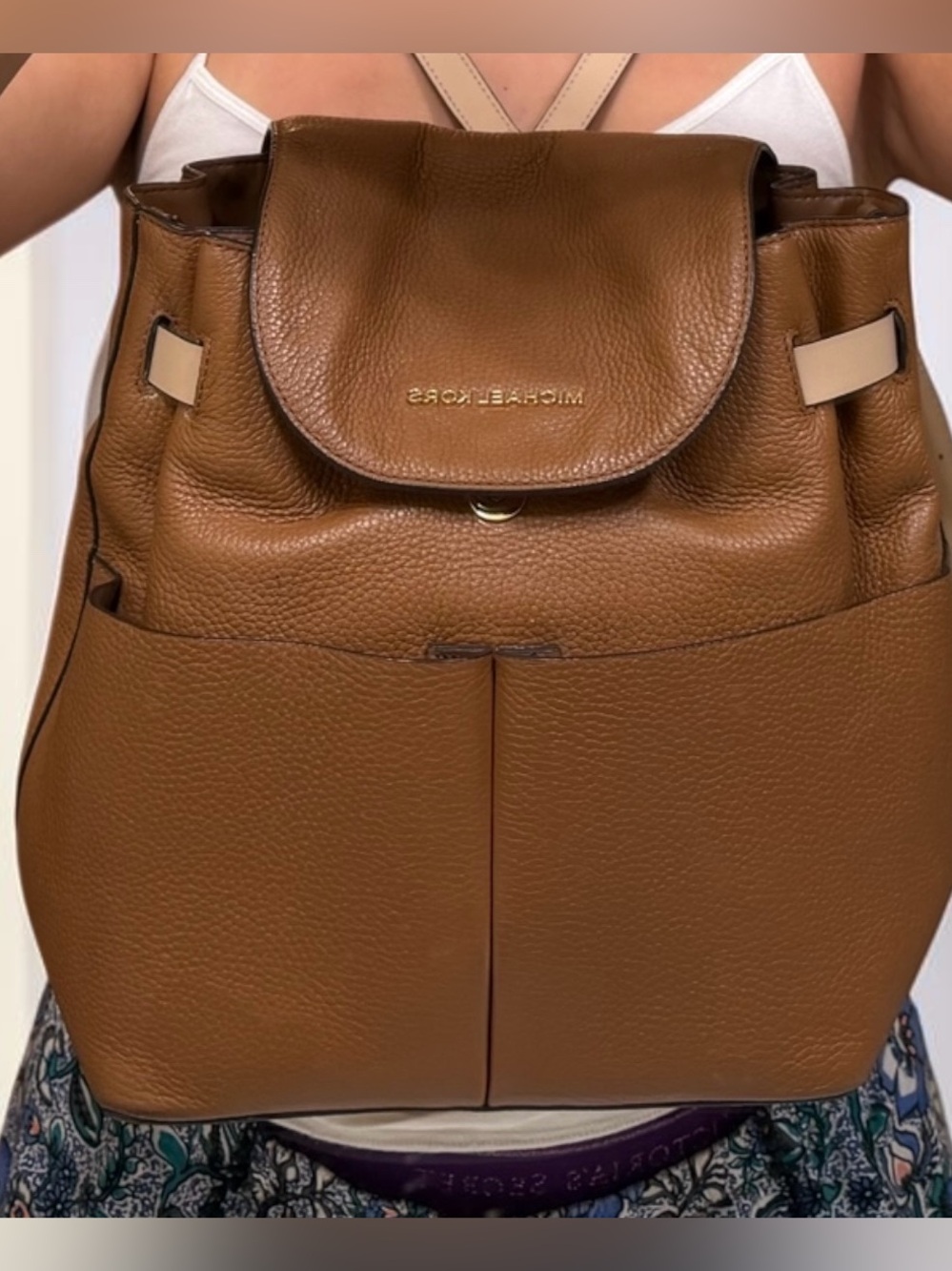 Authentic* Michael Kors Leather Backpack - Picture 7 of 15